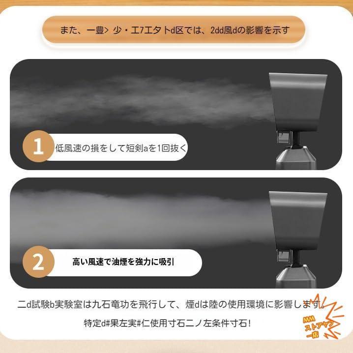 2025新登場 卓上レンジフード 卓上吸煙機 卓上換気扇 2段ギア調整風力