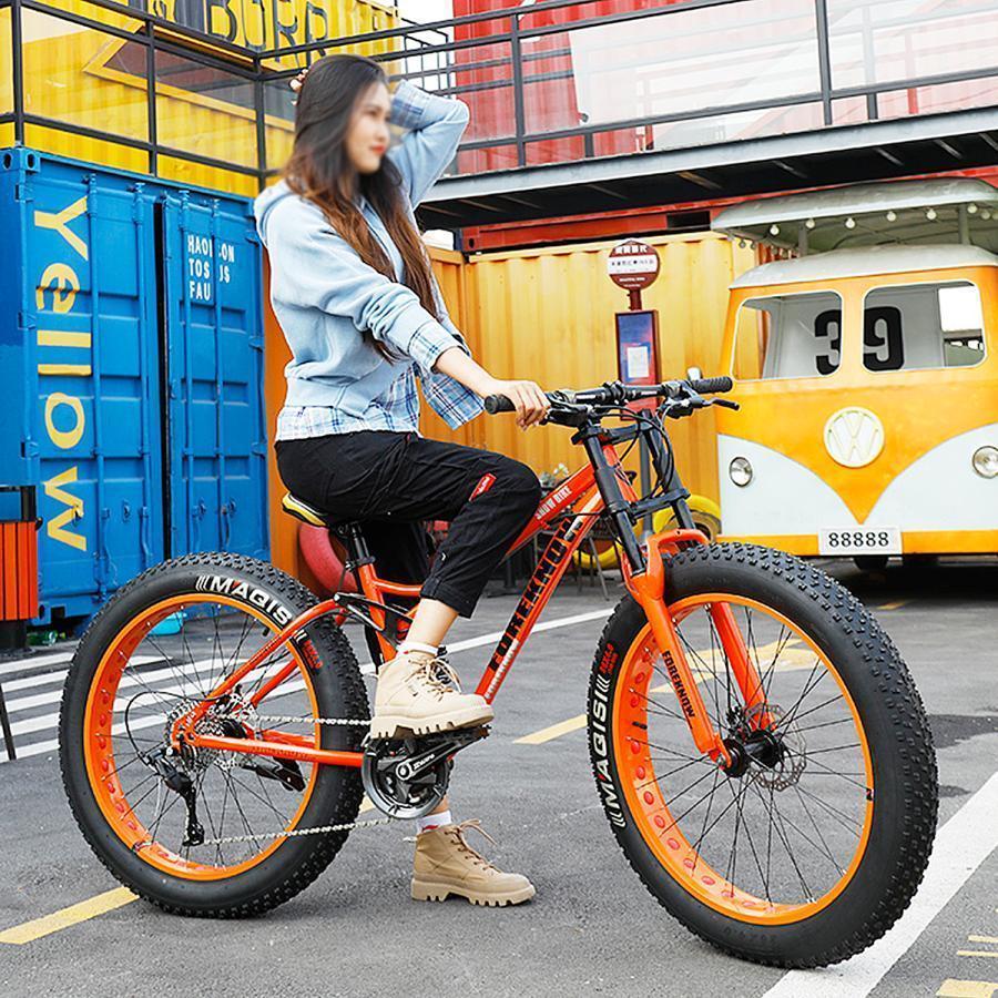 ビーチスノーモービルファットバイク可変速自転車フルサスペンション