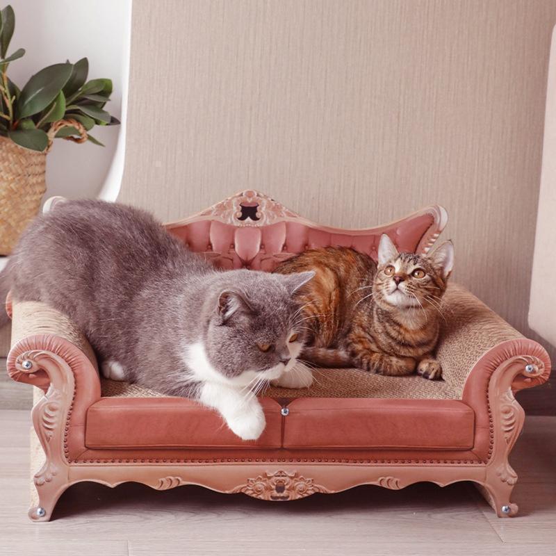 特価】猫 爪とぎ ベッド ソファ型 ダンボール ゴージャス ソファ