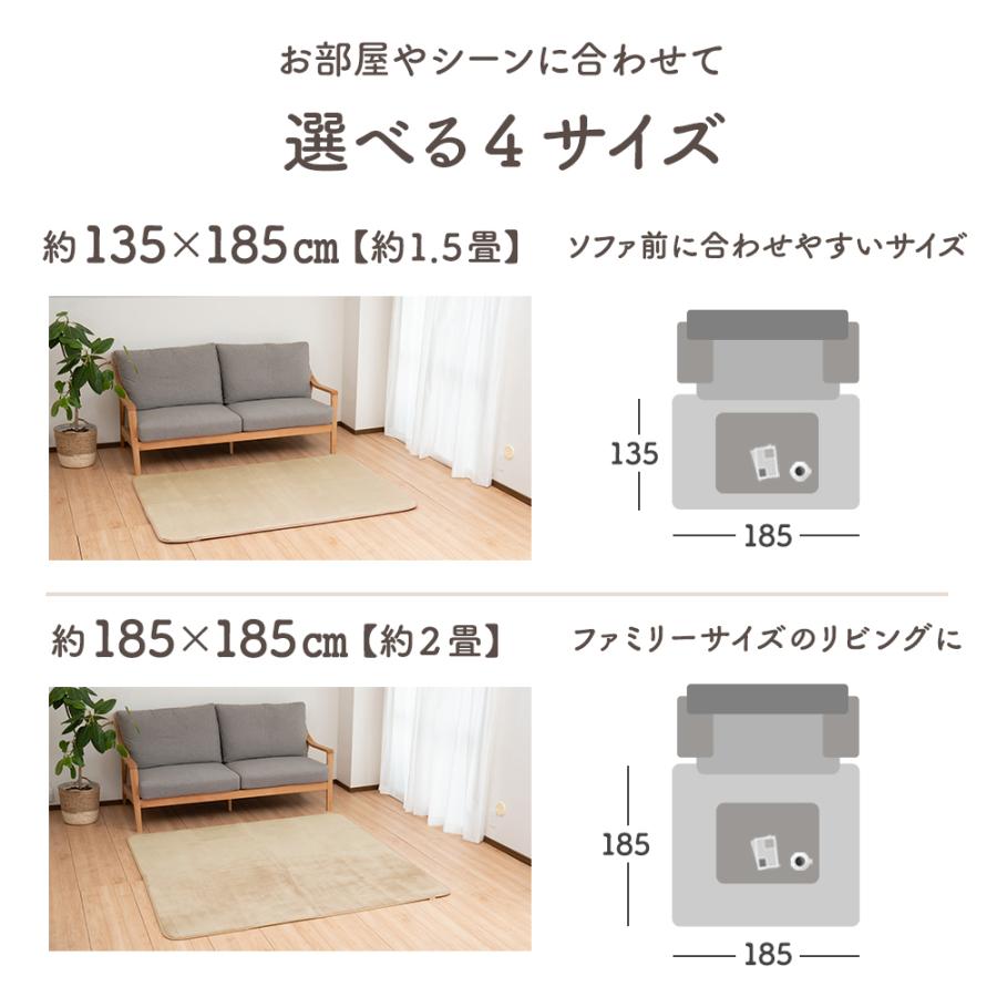 Sylphease（シルフィーズ） ラグ 135×185cm 洗える 1.5畳 抗菌 防ダニ