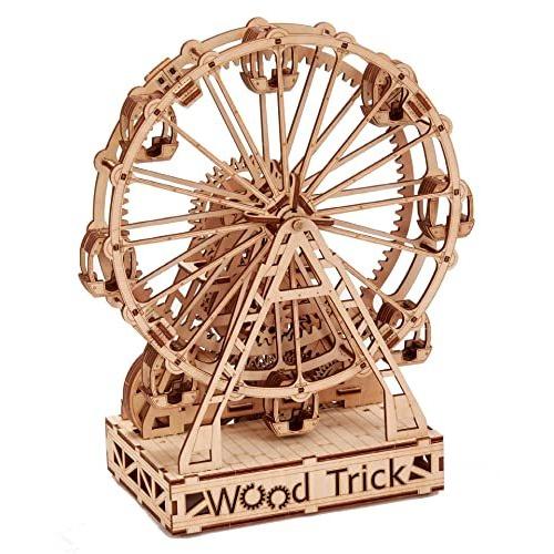 Wood Trick ウッドトリック フェリスホイール 観覧車 自転する3Dウッドパズル 木製模型