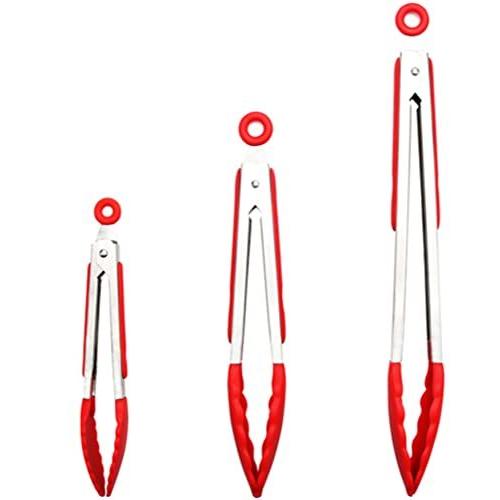 保障 Aoosy トング3本セット 34 5cmと27cmと21cm シリコンステンレス鋼たまご型焼肉トング 大中小サイズ 家族用 ロック式収納便利 耐熱 Dprd Jatimprov Go Id