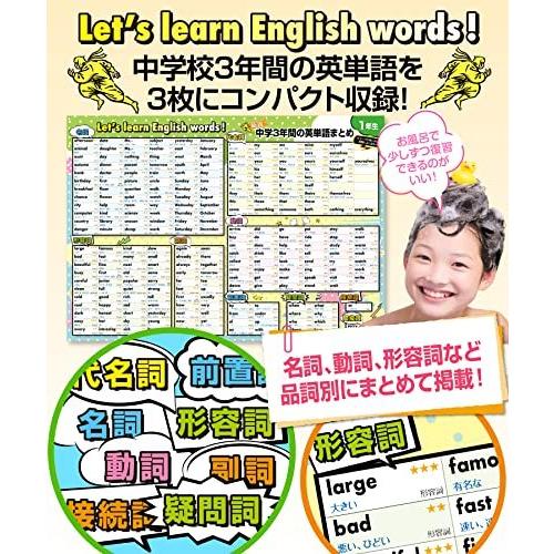 500円引きクーポン 中学３年間の英単語まとめ お風呂ポスター 3枚セット 厳選750語収録 高校受験 Toeic サイズ アメコミデザイン 英語 単語帳 防水 Heartlandgolfpark Com