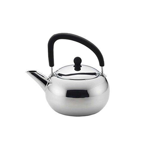 3478円 誕生日 お祝い 工房アイザワ シリコンハンドルケトル ブラックピーマン0v 1 7l ミラー