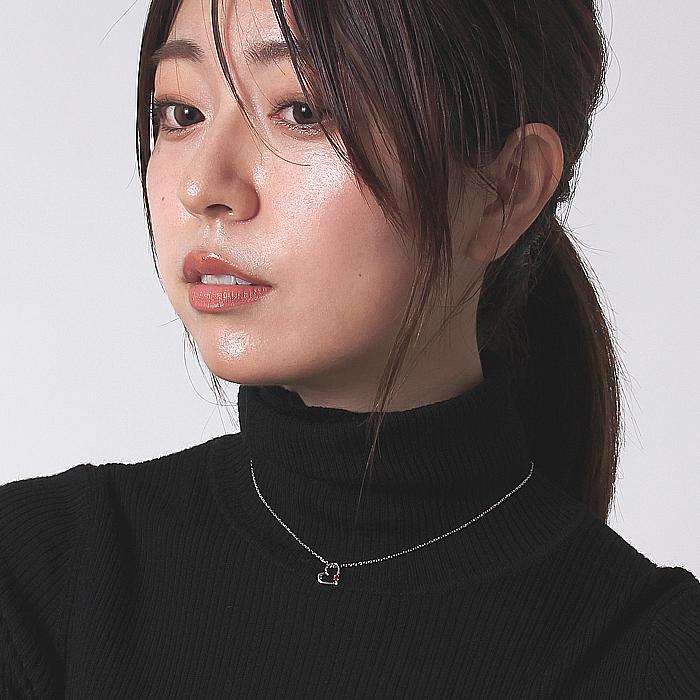 7月 誕生石 天然ルビー 天然石 日本製 ネックレス レディース オープン 