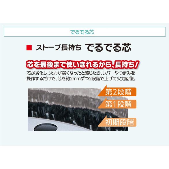 在庫処分 トヨトミ 反射型 大型石油ストーブ 木造10畳/コンクリート13畳 日本製 遠赤外線 防災 節電 RC-W36M-B RC-W36Nと同等モデル アウトレット品｜rakumy｜05