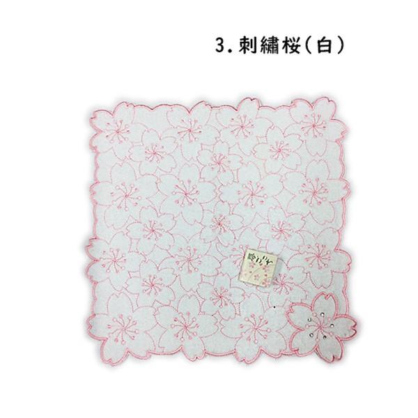 桜 椿 オールオーバー刺繍ミニタオル 綿100％ : 洛楽 - 通販 - Yahoo