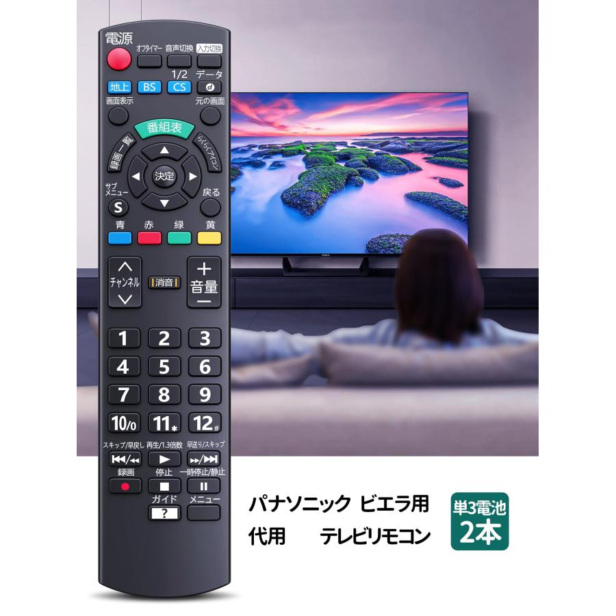 テレビリモコン N2QAYB000814 for パナソニック Panasonic VIERA液晶テレビ用 ビエラリモコン TH-32A300 TH｜rakuraku222｜06