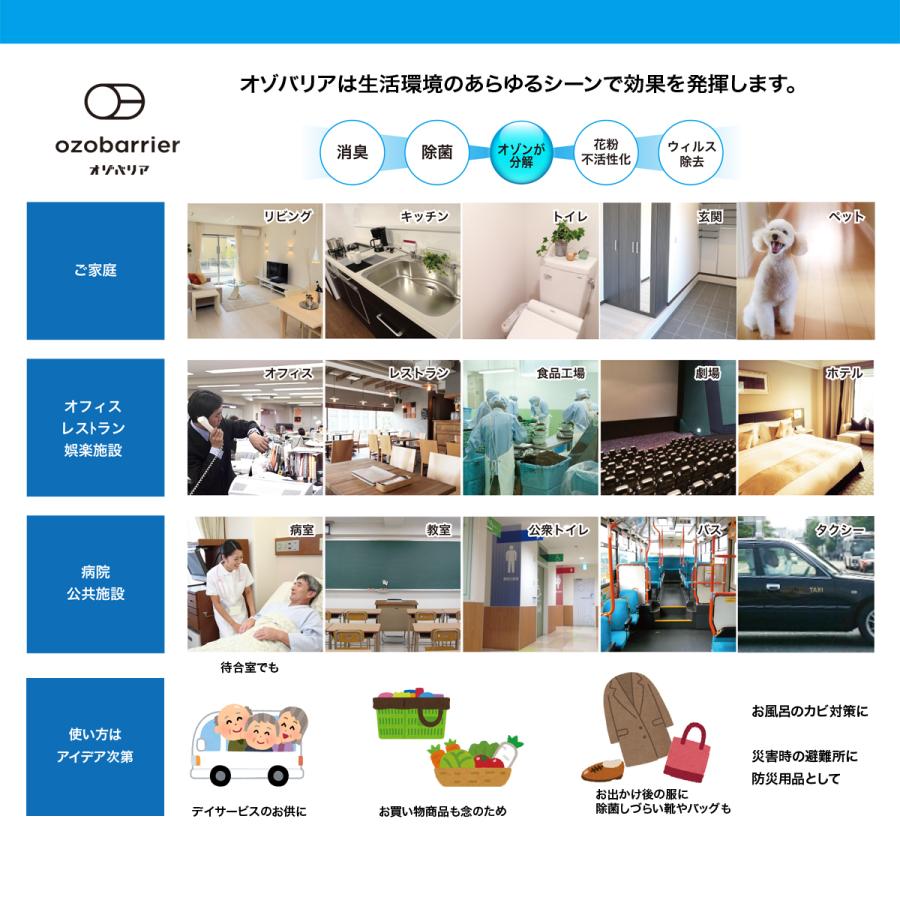オゾバリア[専用モバイルバッテリープレゼント]持ち歩ける低濃度オゾン発生器 空気清浄機 ウイルス除菌 花粉 消臭 PM2.5 脱臭器 携帯型 日本製[正規販売店] |  | 10