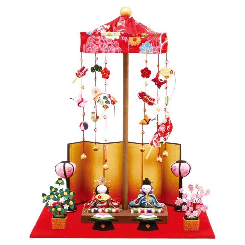 リュウコドウ 雛人形 卓上ミニ輪飾りわらべ雛 日本製 ひな 祭り まつり かわいい おしゃれ 001-0330