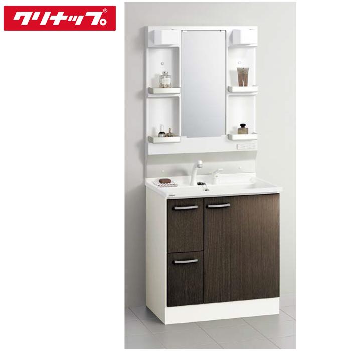 (送料無料)クリナップ 洗面化粧台 BGAシリーズ (ミラー:M-H751GAEN/洗面化粧台BGAL752HTVWE4Z) 75cm 1面鏡 ダークウッド(E4Z) (き)