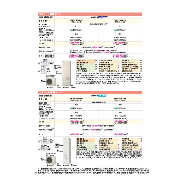 日立（HITACHI） BHP-FS37WH 給湯器 エコキュート フルオート 薄型