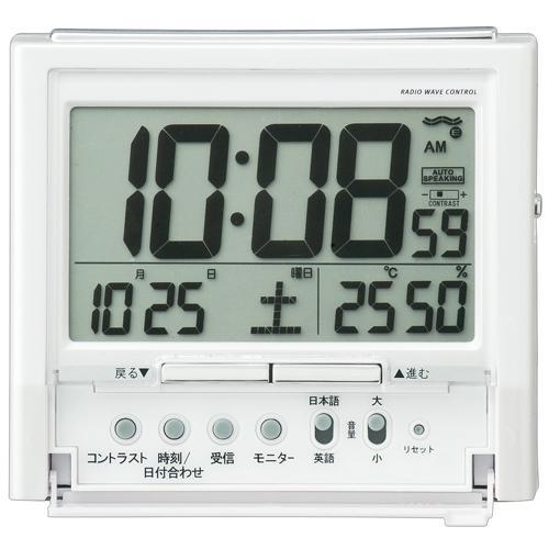 SEIKO - セイコー DA206G 電磁波目ざまし時計時辰儀 スヌーズ 暦 ともし火 体温 湿度 発声目ざまし時計 音の大きさうつり変わり