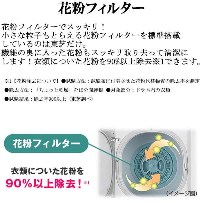 TOSHIBA（東芝） ED-60A4 衣類乾燥機 乾燥容量6kg 花粉フィルター