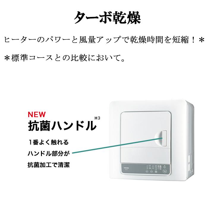 TOSHIBA（東芝） ED-60A4 衣類乾燥機 乾燥容量6kg 花粉フィルター