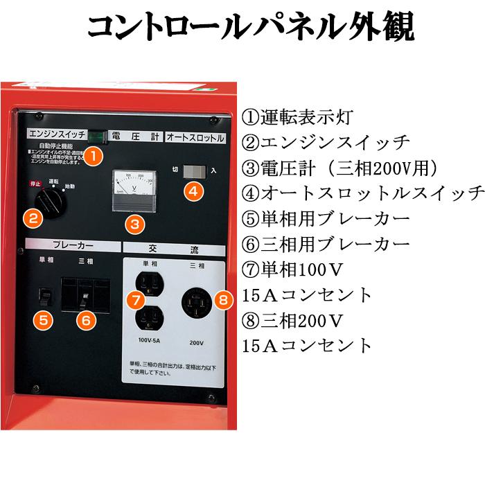 ホンダ（HONDA） EXT4000K2-N1 三相発電機 4.0kVA(三相交流200V) 60Hz 
