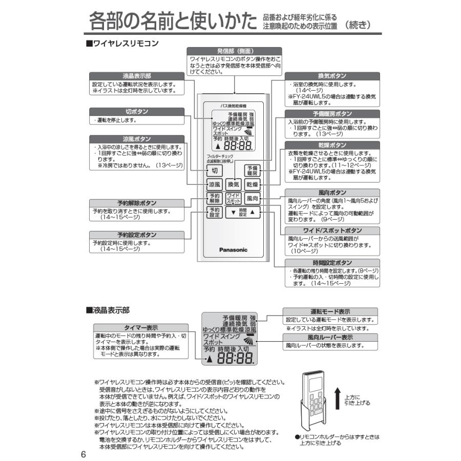 Panasonic（パナソニック） FY-24UWL5 バス換気乾燥機 壁掛形 電気式