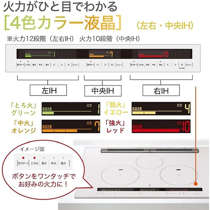 HITACHI IHビルトインコンロ　HT-M100XTF rakurakumarket_ht-m100xtf-w