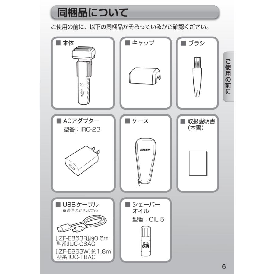 イズミ IZF-E863W-K 数回のみ使用美品！ 6枚刃往復式シェーバー IZF-E863【マクセルイズミ株式会社】