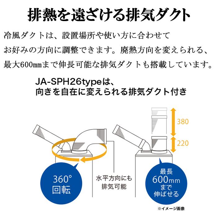 Haier（ハイアール） JA-SPH26A-W 床置型スポットエアコン キャスター