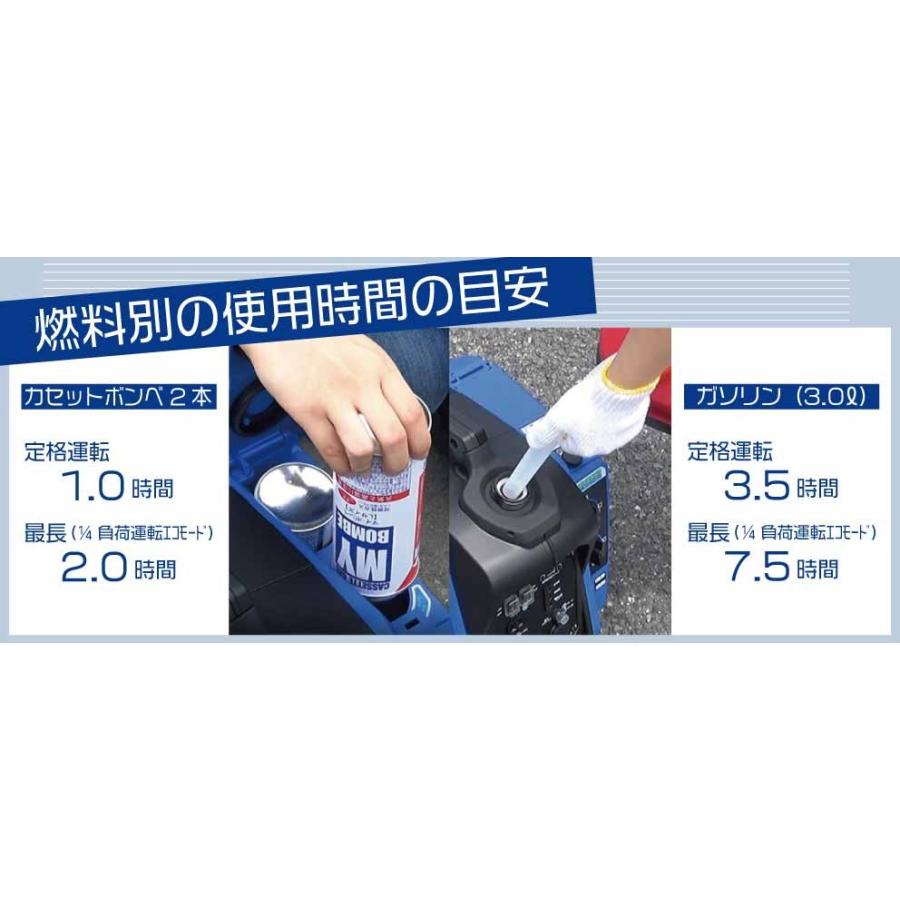 ニチネン KG-101 2WAY式 カセットボンベ ガソリン 携帯発電機 G ニチネン KG-101 2WAY式 カセットボンベ ガソリン 携帯発電機 G