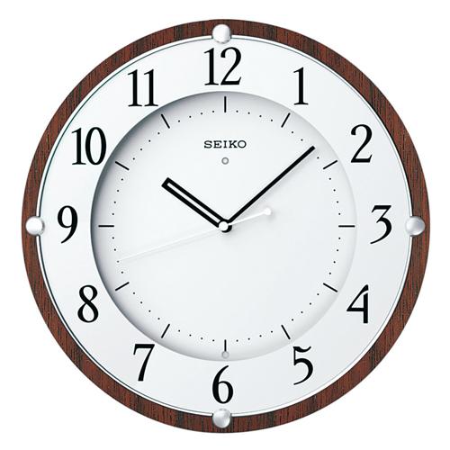 SEIKO KX373B 電波掛時計 SEIKO（セイコー） KX373B 電波掛時計 木枠 スイープ お休み秒針 : 住