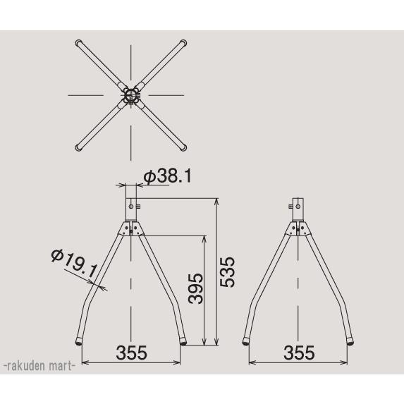 DXアンテナ 屋根馬(小屋根用・溶融亜鉛メッキ) MH35ZT UHF・FMアンテナ用 (旧MH-110Z)｜rakurakumarket｜02