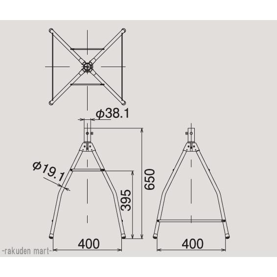 DXアンテナ 屋根馬（中屋根用） MH40P UHF・FMアンテナ用 (旧MH-160N)｜rakurakumarket｜02