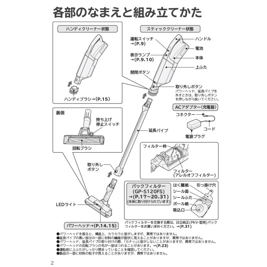 かるパック 日立 PKV-BK3L(V) 紙パック式 コードレスクリーナー かる