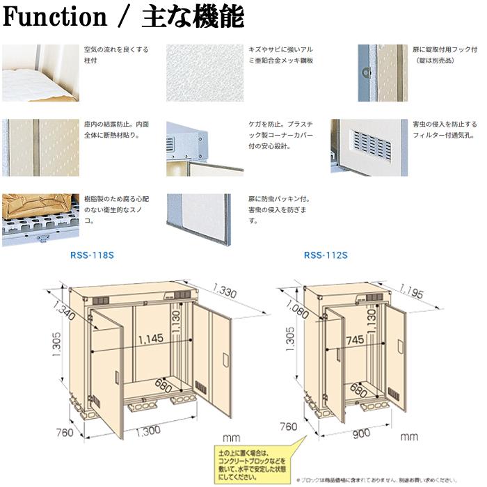 (代引不可)エムケー精工 RSS-112S 米保管庫 晴れっ庫 換気ファン付 組立式 除湿シート付 MK 倉庫 物置 収納 ガレージ エクステリア 貯蔵庫_5