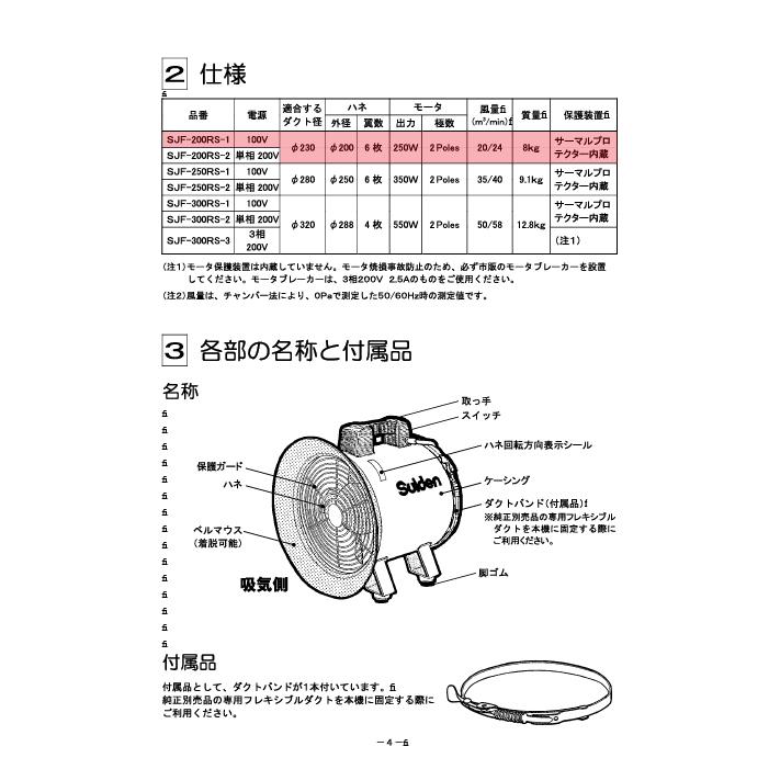 スイデン（Suiden） SJF-200RS-1 ジェットスイファン 送風機(軸流