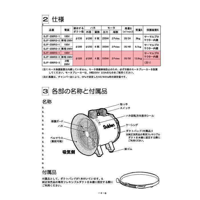 スイデン（Suiden） SJF-300RS-1 ジェットスイファン 送風機(軸流