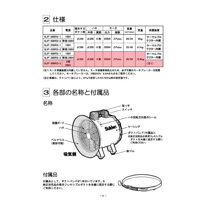 スイデン（Suiden） SJF-300RS-3 ジェットスイファン 送排風機