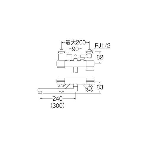 三栄水栓 SANEI SK18CK-S9L30 サーモシャワー混合栓 バスルーム用_1