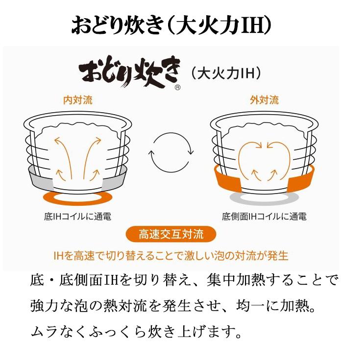 おどり炊き パナソニック SR-W18A-W 可変圧力IHジャー炊飯器 1.8L 1合