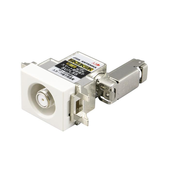 DXアンテナ　壁面TV端子　WU77F2S 20個入 DXアンテナ 2K・4K・8K対応 壁面テレビ端子2端子形 （フィルター付