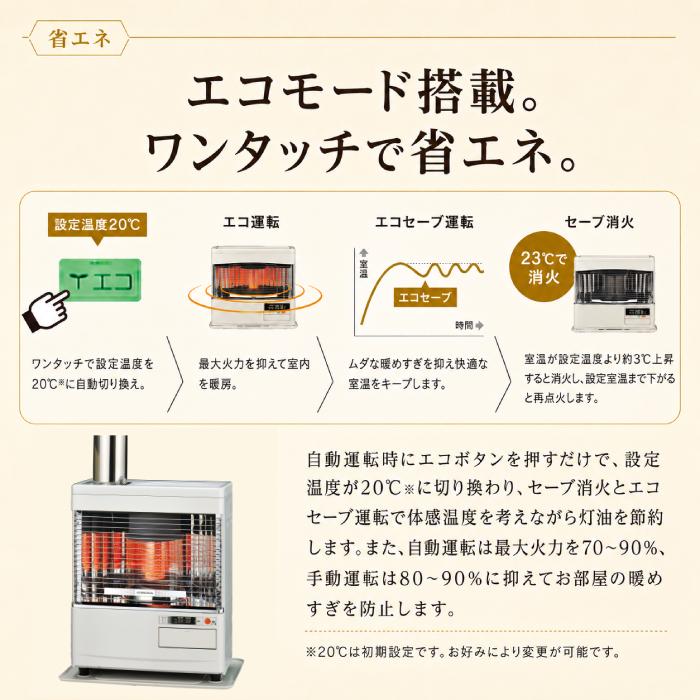 CORONA（コロナ） SV-V4526M(W) 寒冷地用煙突式石油ストーブ 輻射 V