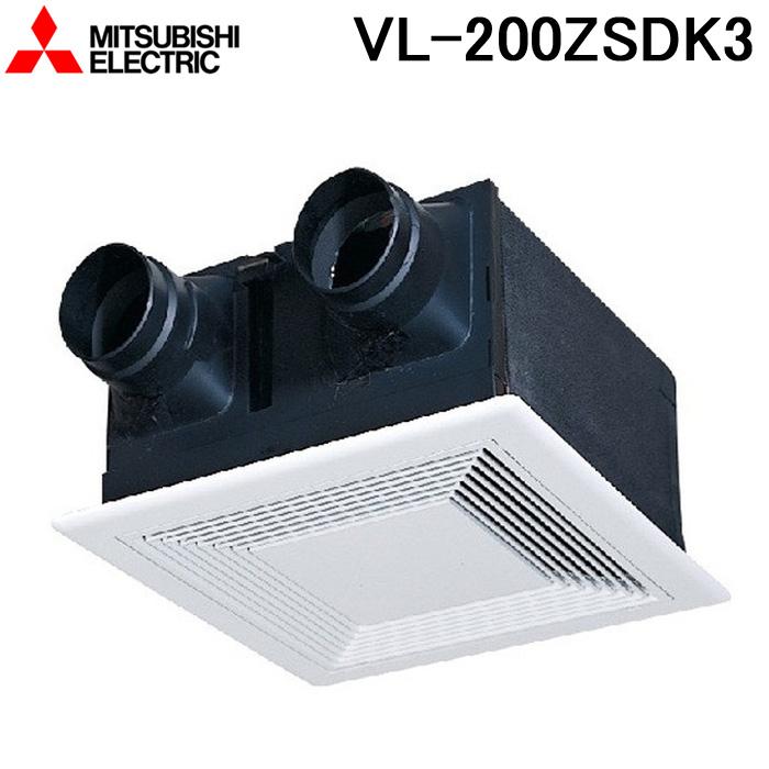 三菱（MITSUBISHI） 三菱電気 VL-200ZSDK3 ダクト用ロスナイ 天井埋込