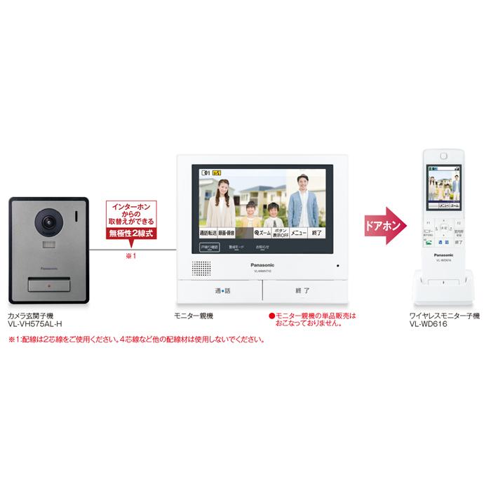Panasonic パナソニック VL-SWE710KF ワイヤレスモニター付 Panasonic パナソニック VL-SWE710KF ワイヤレスモニター付