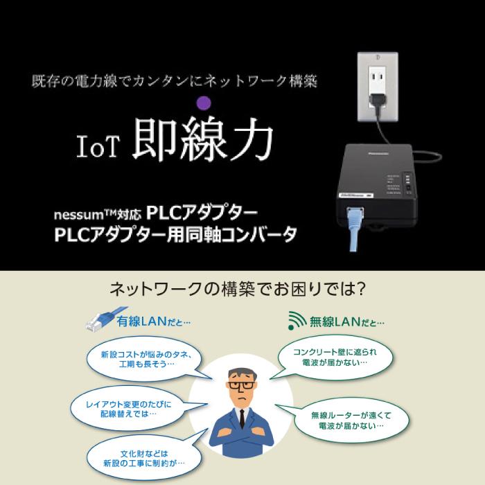 パナソニック WPN70111 nessum対応 PLCアダプター コンセントタイプ 屋内用 AC100V Panasonic_1