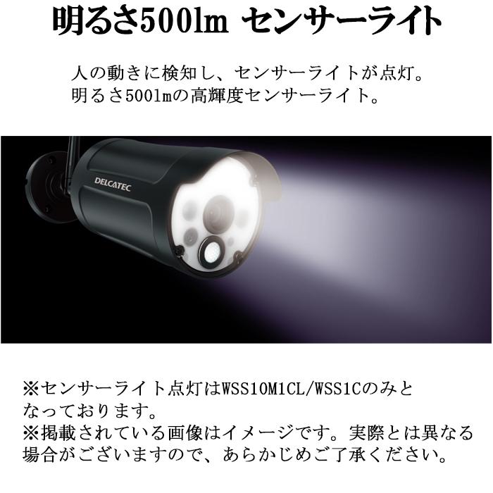 DXアンテナ WSS10M1CL センサーライト付ワイヤレスフルHDカメラ＆10inchモニターセット WSSシリーズ 防犯カメラ ブラック DXデルカテック_4
