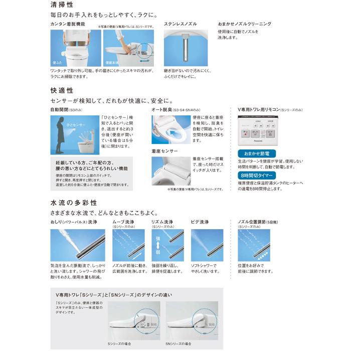 パナソニック NewアラウーノV XCH3013WS 床排水標準タイプ 手洗いなし 節水キレイ洗浄 V専用トワレ新S3 ホワイト Panasonic｜rakurakumarket｜07