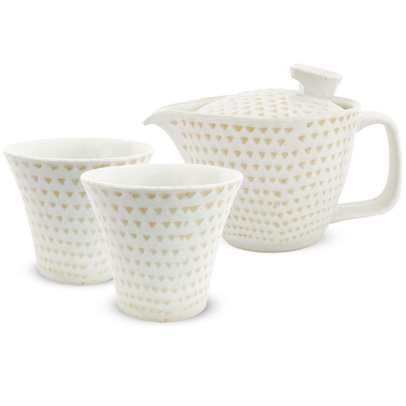 J-kitchens 勲山窯 急須セット 波佐見焼 日本製 (急須 ペア湯呑み 茶器 セット) 240ml 140ml 1人用 2人用 :20221129141822-00737:らくらく生活 通販 J-kitchens 勲山窯 急須 茶こし付き 240ml 1人用 2人用 波佐見焼 日本製 北欧の花 ライトブルー