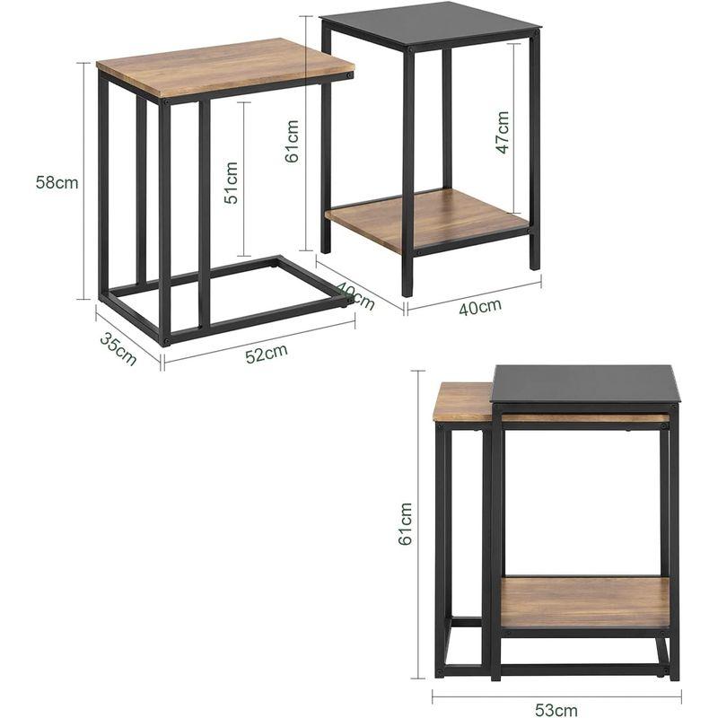 通常 1本タイプ SoBuy サイドテーブル ナイトテーブル ネストテーブル