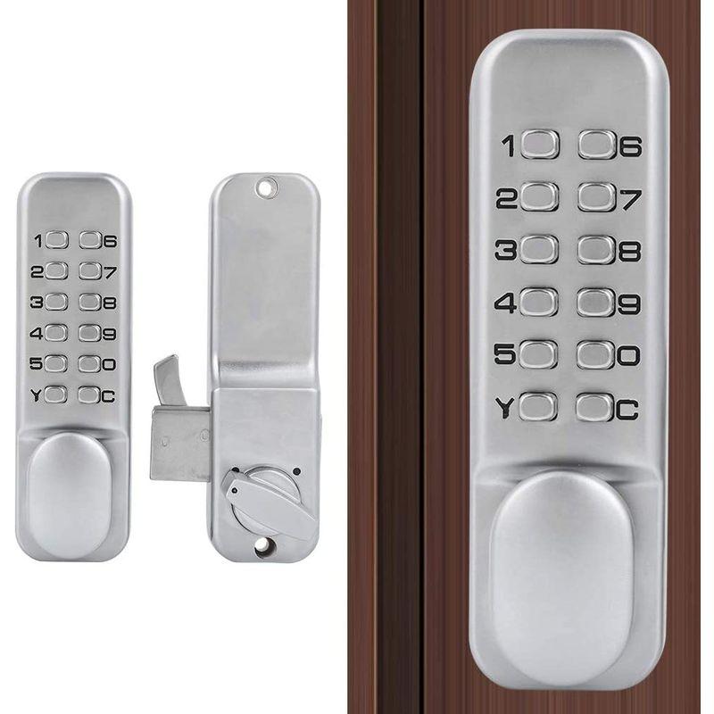 デジタルドアロック ドアロック 暗証番号式 ドアの厚さ 10-60mm リセット機能 鍵 カギ 解錠 自動施錠 オートロック 電子 