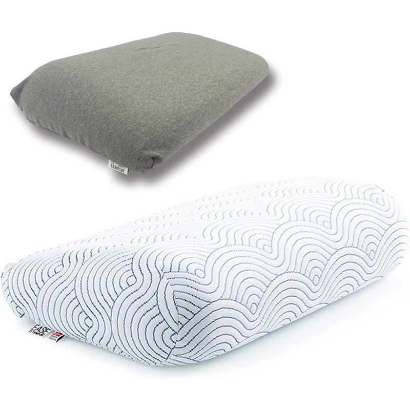 テンピュール(Tempur) イーズ バイ テンピュール(R) サポートピロー Mサイズとピローケース(グレー) 寝具 2点セット 枕 まく シーコン AEROSCOPE (エアロスコープ)Anthracite Glossマルチミラーレンズ SCICON