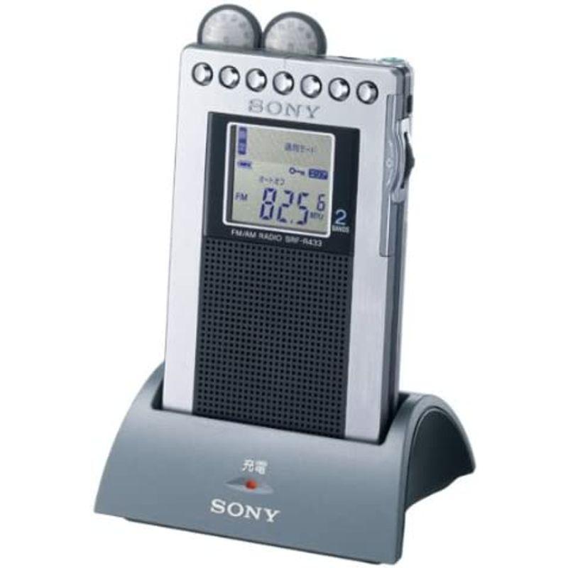 正規品販売！SONY FMステレオ AMポケッタブルラジオ R433 S シルバー SRF-R433 ミニコンポ、ラジカセ 