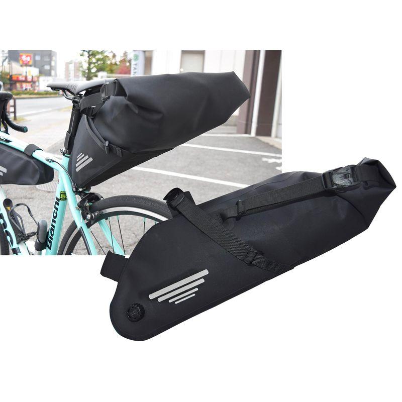 三金商事 サドルバッグ 大容量 最大7L サイクルバッグ サイクリングバッグ ロールトップ式 自転車用バッグ ロードバイク マウンテンバイク