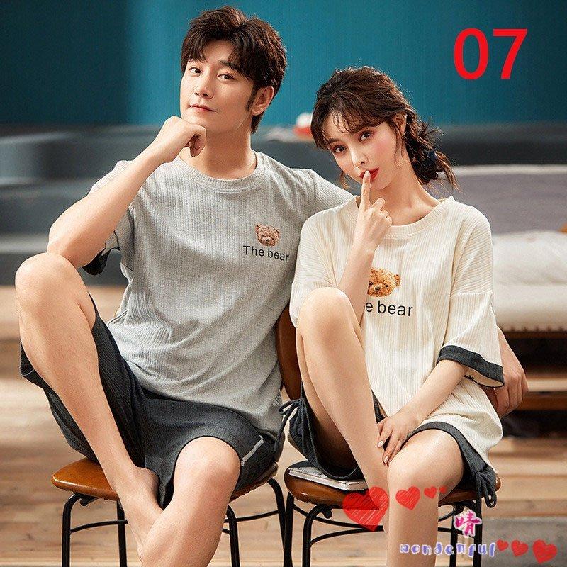 メンズファッション 送料無料 北海道 沖縄県除く パジャマ 夏 レディース メンズ 半袖 ペアルック ルームウェア カップル お揃い 恋人 熊 部屋着 上下セット ペアパジャマ 綿 寝巻き 部屋着 2ms8hdaao9 Autoptrack Com