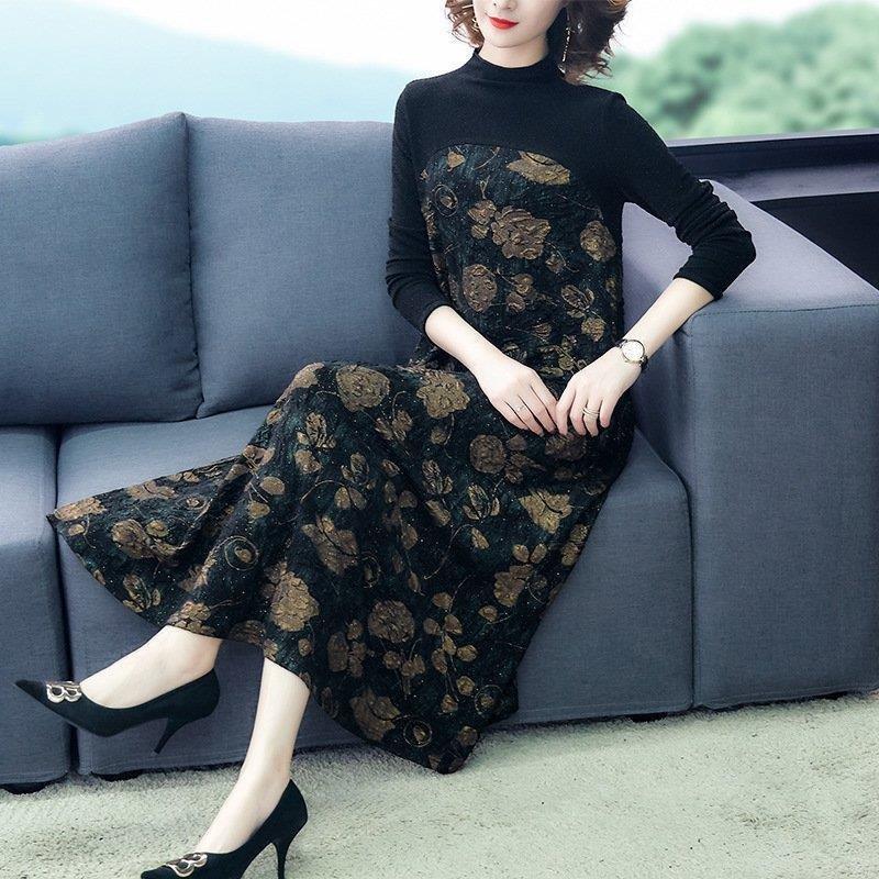 22年秋冬新作 結婚式 パーティー 韓国風 着痩せ 花柄 膝丈ワンピース きれいめ 春夏秋 30代 40代 レディース ワンピース 発表会 きれいめ 演奏会 ワンピース Size 3xl Michiganestateplanning Com